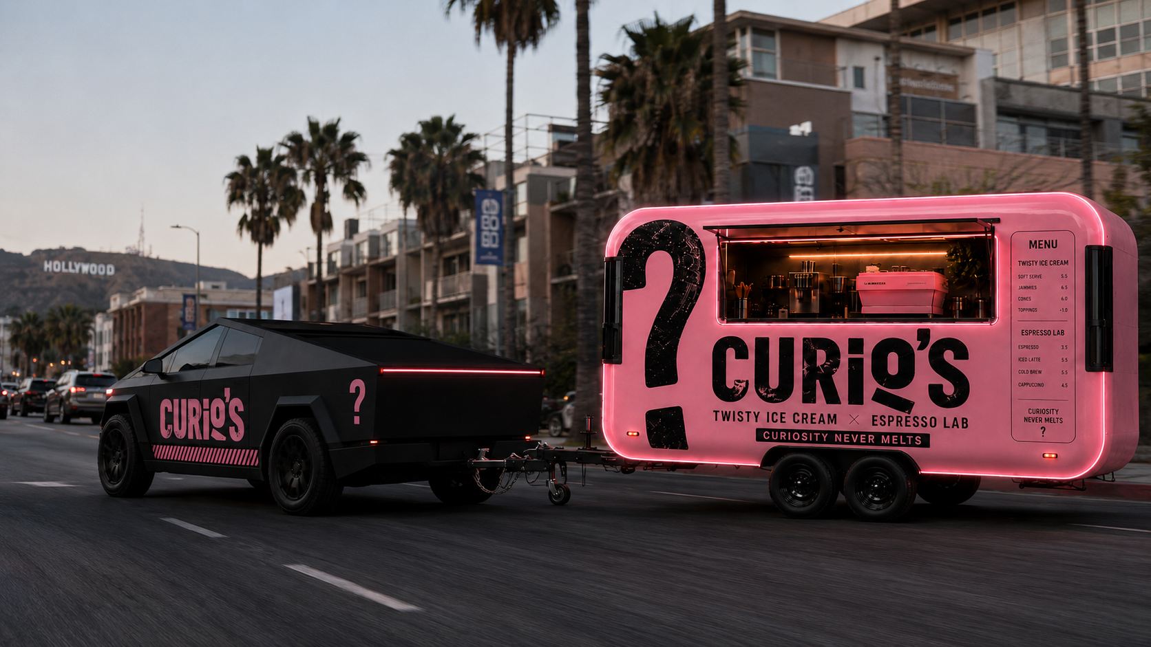 CURIOS driving through Los Angeles